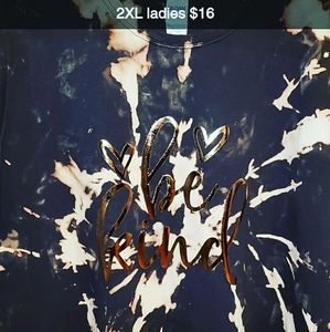 Reverse tye dye shirt